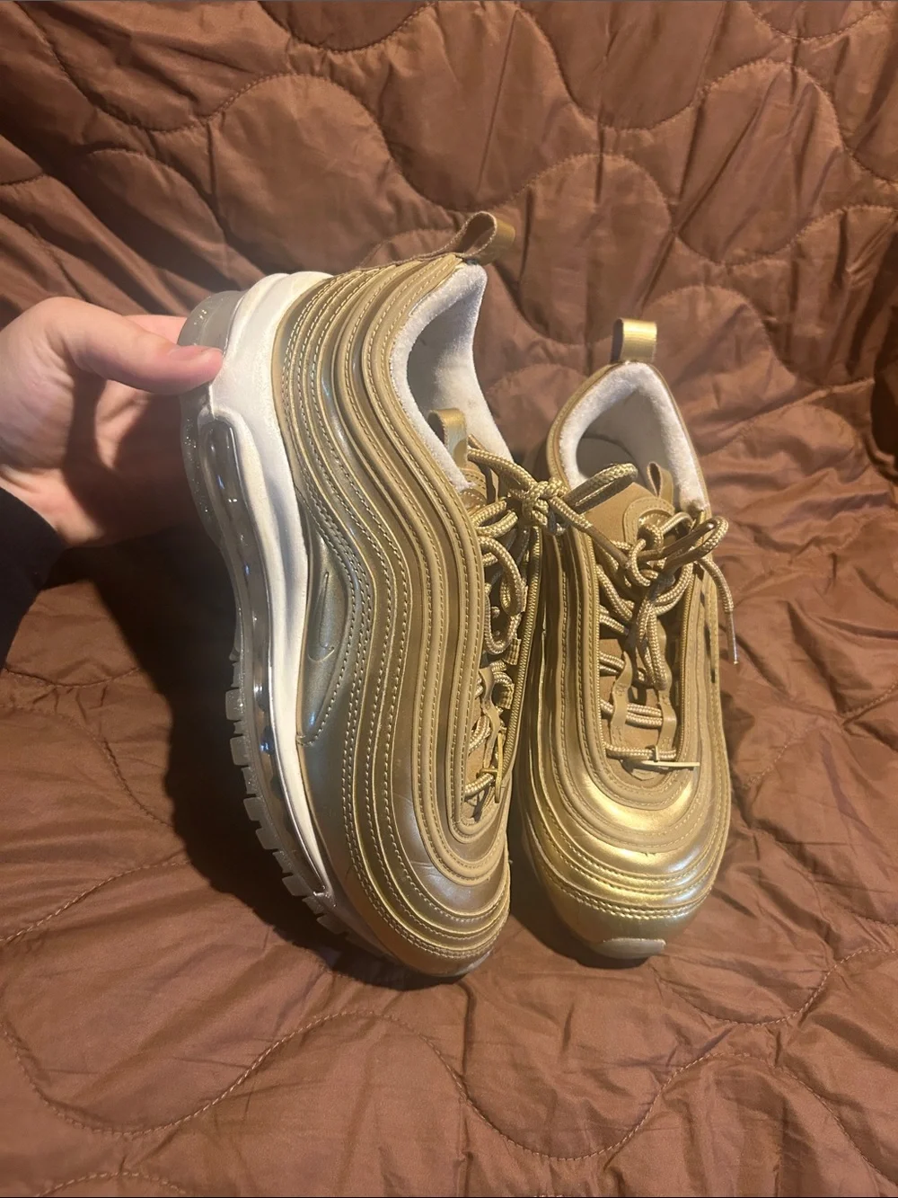 Nike Men's Metallic Gold Air Max 97 Sneakers
